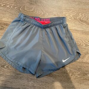 NIKE Gray and Pink Athletic Shorts